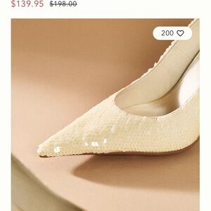 Jeffrey Campbell Cream Sequin Heels
